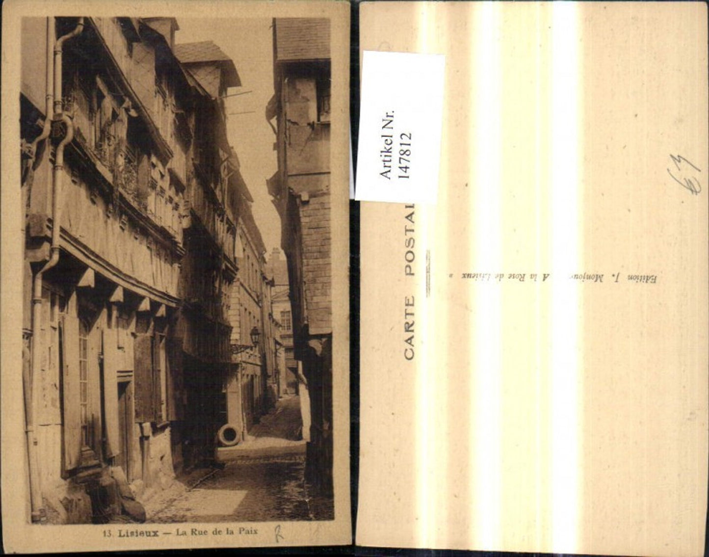 147812,Lisieux La Rue de la Paix Strassenansicht