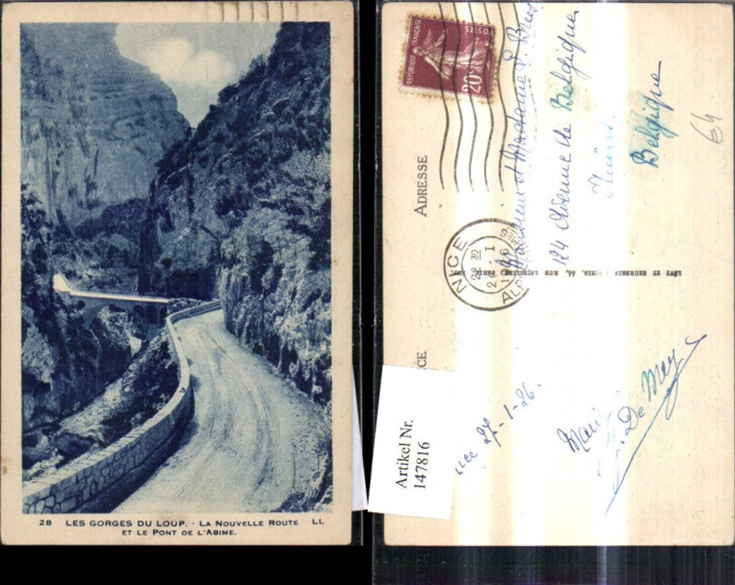 147816,Les Gorges du Loup La Nouvelle Route et le Pont de L Abime Bergstrasse