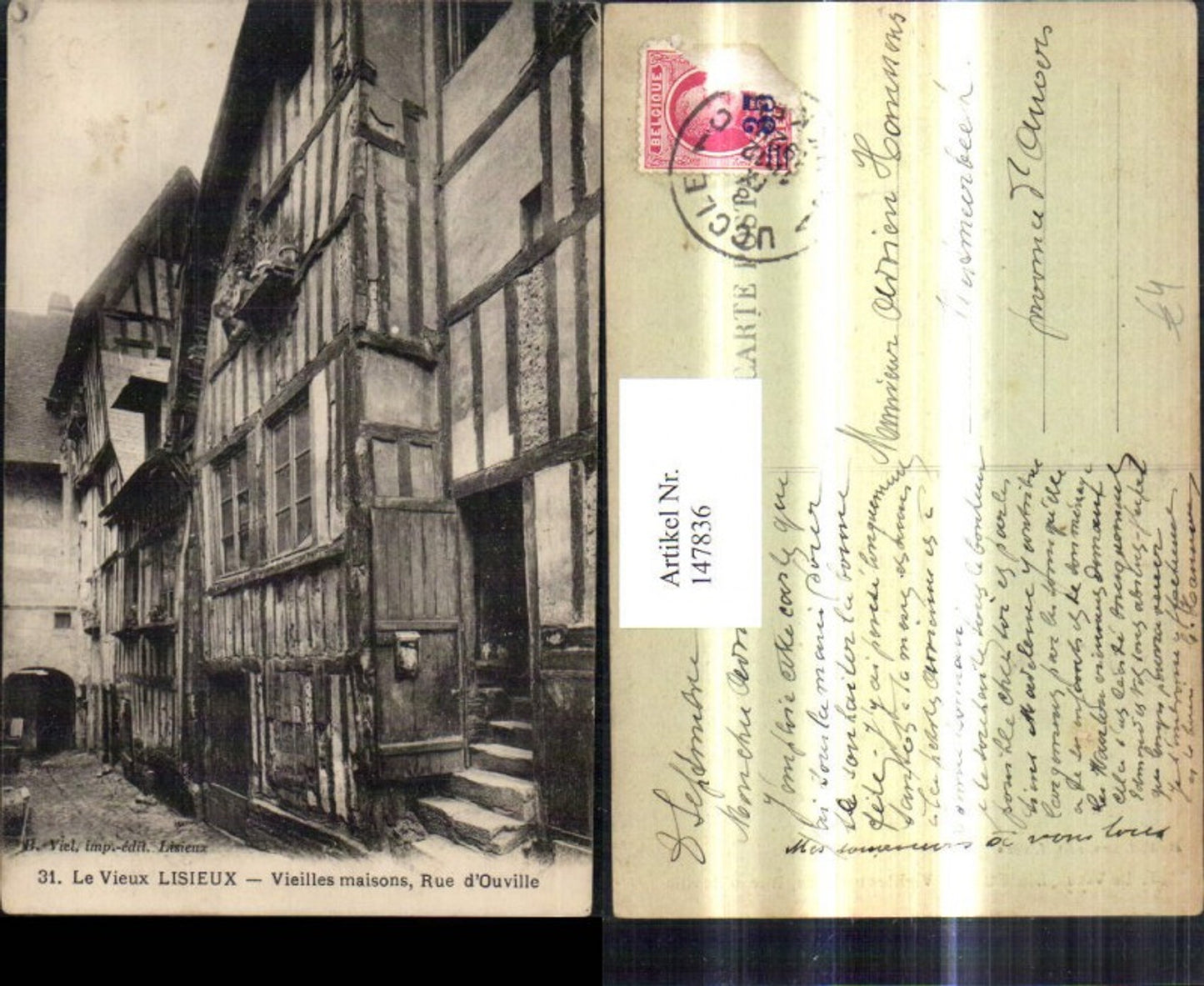 147836,Le Vieux Lisieux Vieilles maisons Rue d Ouville Hausansicht