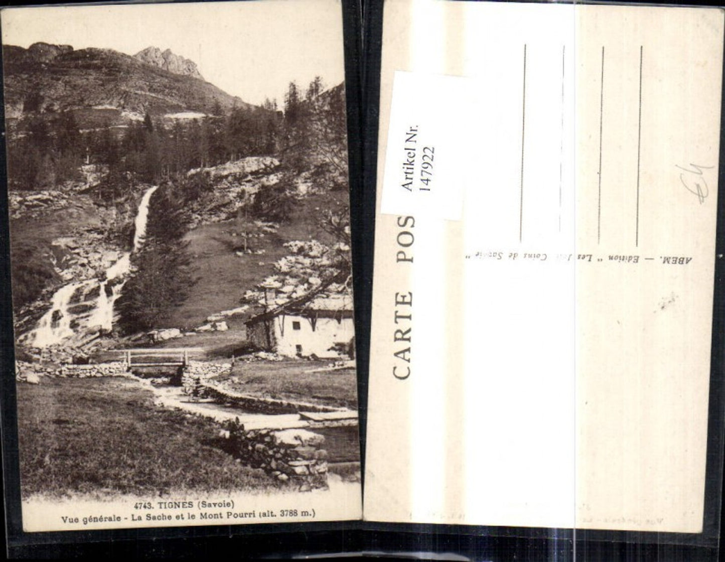 147922,Tignes Savoie Vue generale La Sache et le Mont Pourri