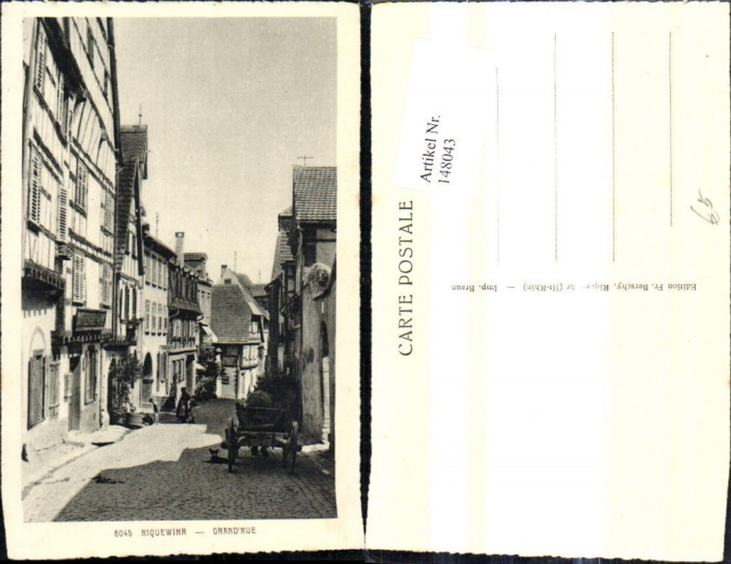 148043,Riquewihr Grand Rue Strassenansicht