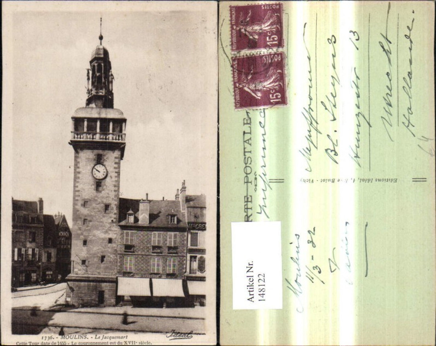 148122,Moulins Le Jacquemart Turm