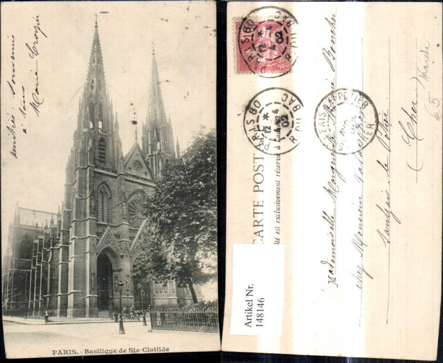 148146,Paris Basilique de Ste. Clotilde Kirche Basilika