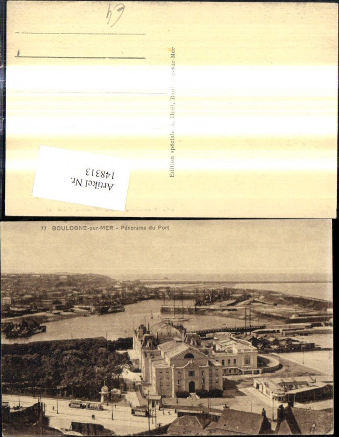 148313,Boulogne sur Mer Panorama du Port Hafen