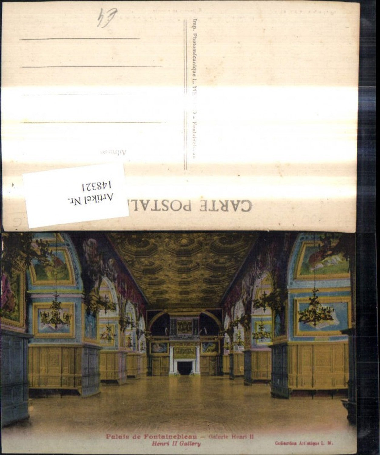 148321,Palais de Fontainsbleau Galerie Henri II Innenansicht Schloss
