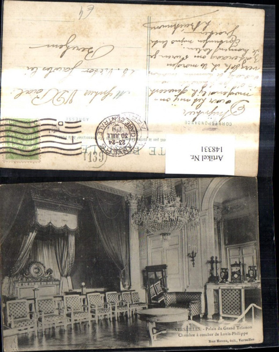 148331,Versailles Palais du Grand Trianon Chambre a coucher de Louis Philippe Innenansicht Schloss