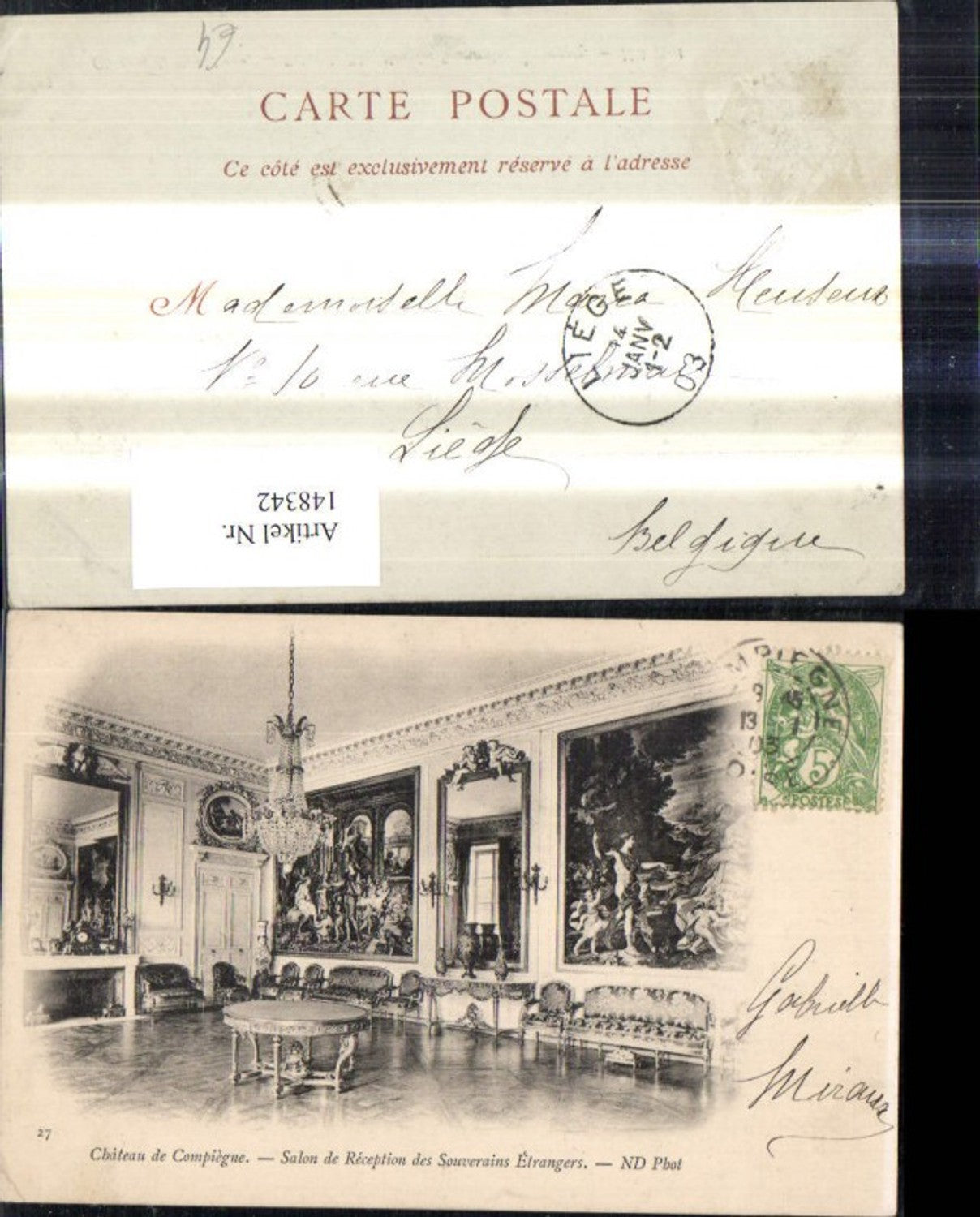 148342,Chateau de Compiegne Salon de Reception des Souverains Etrangers Innenansicht Schloss