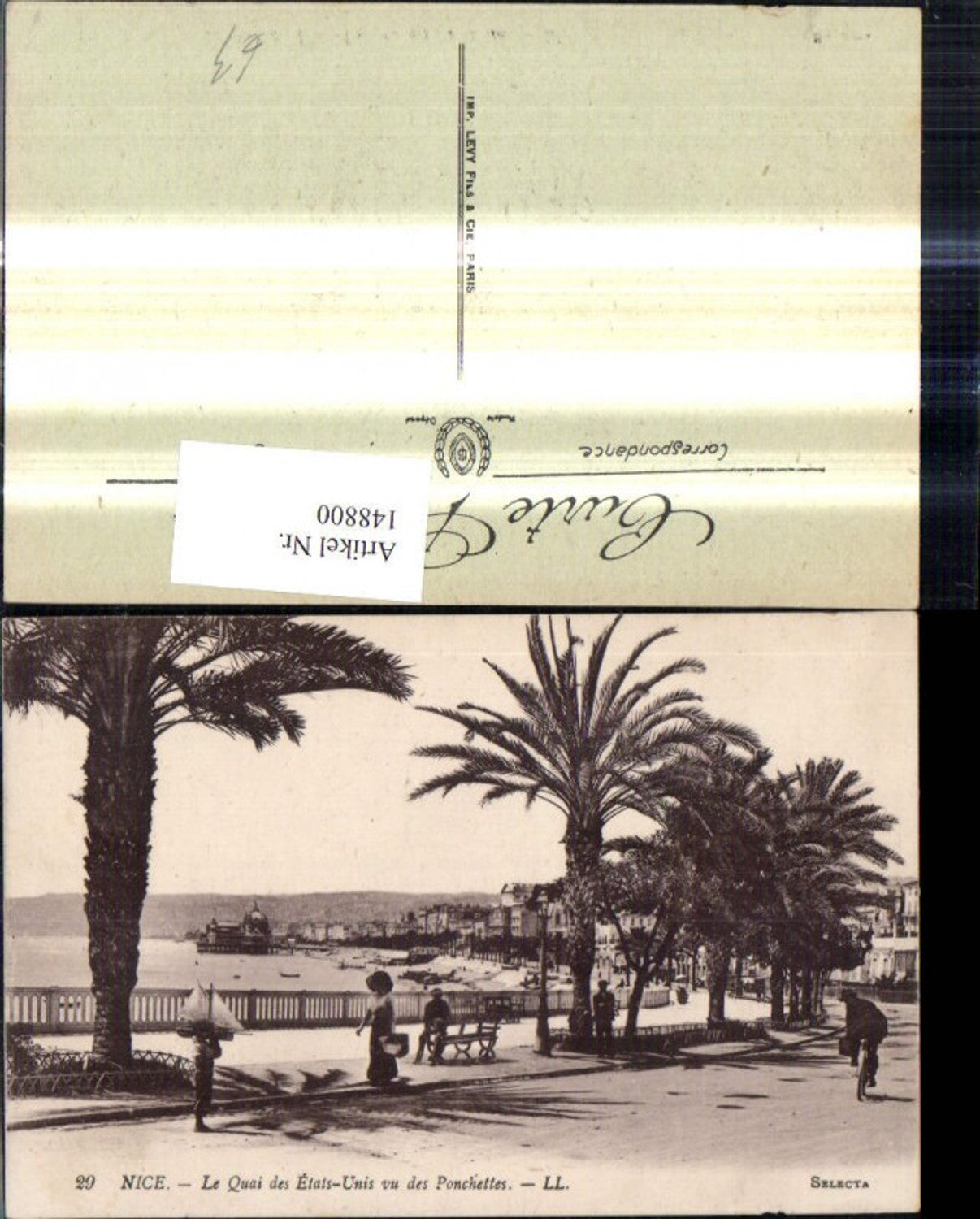 148800,Nice Nizza Le Quai des Etats Unis vu des Ponchettes Promenade