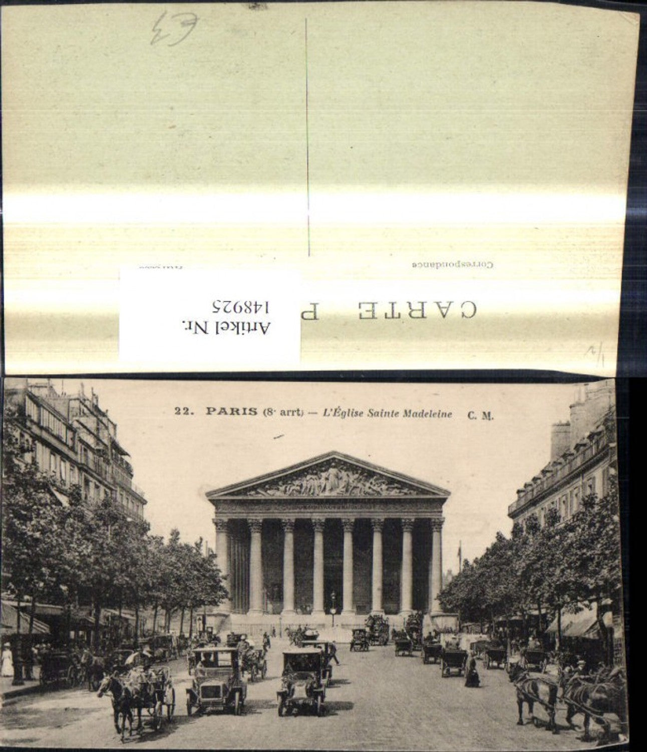 148925,Paris L Eglise Sainte Madeleine Automobile Kutschen