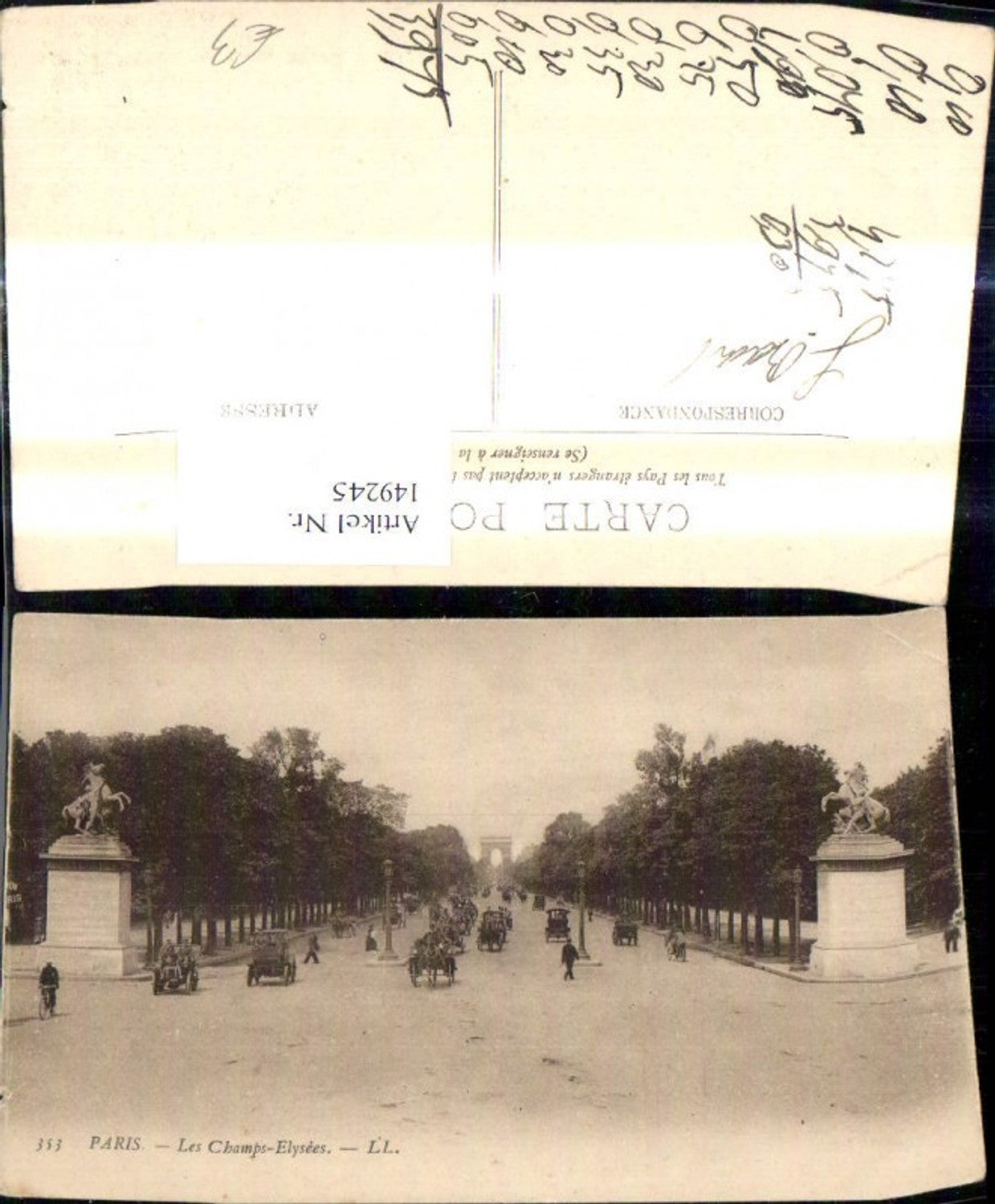 149245,Paris Les Champs Elysees Strassenansicht Automobile