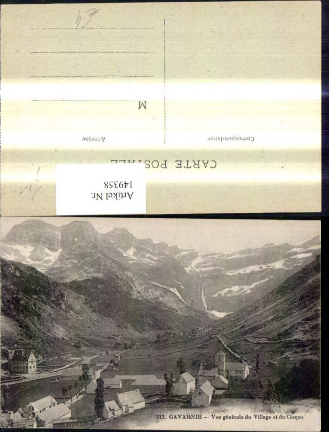 149358,Gavarnie Vue generale du Village et du Cirque
