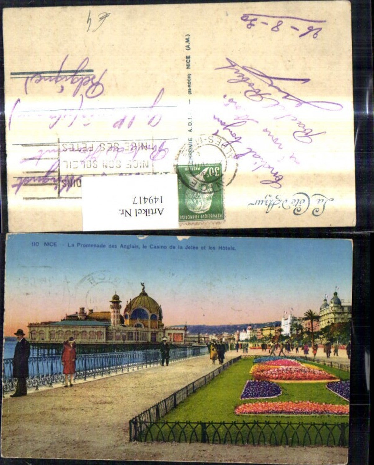 149417,Nice Nizza La Promenade des Anglais le Casino de la Jetee et les Hotels