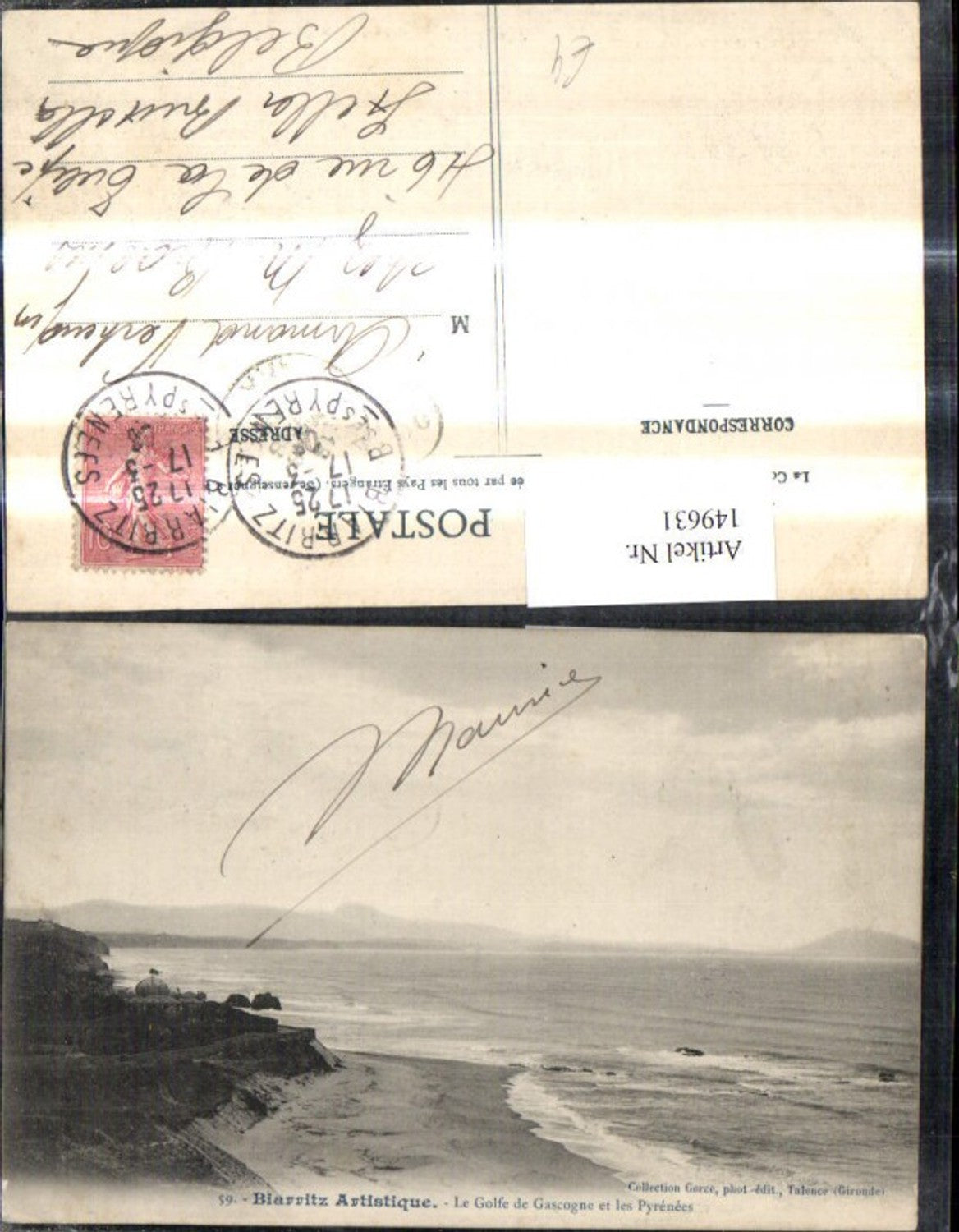 149631,Biarritz Artistique Le Golfe de Gascogne et les Pyrenees Küste