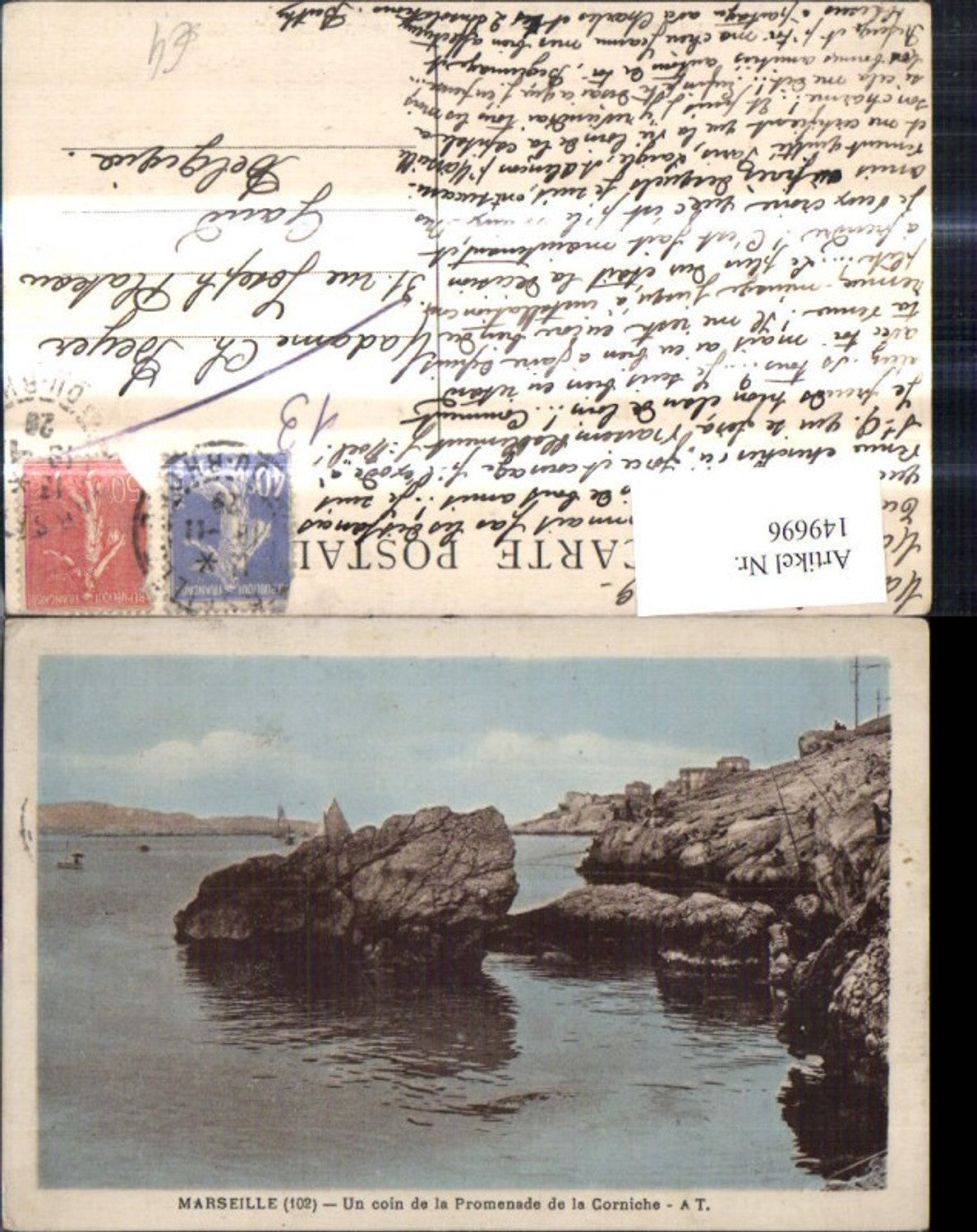 149696,Marseille Un coin de la Promenade de la Corniche Küste Bucht