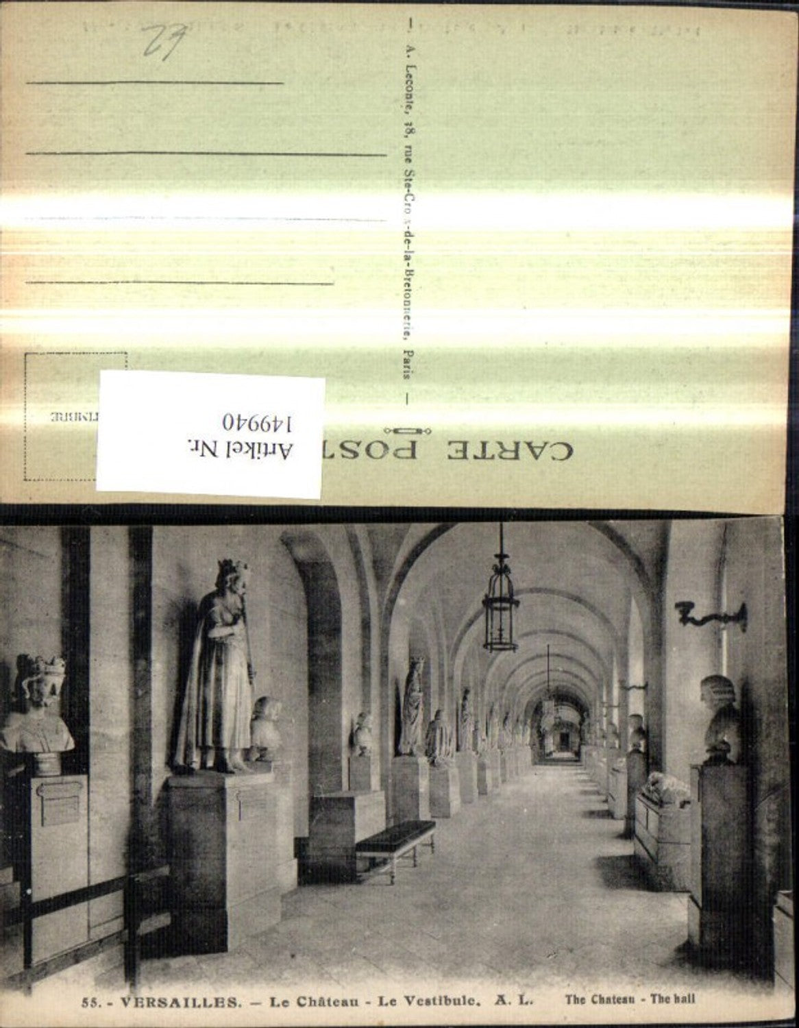 149940,Versailles Le Chateau Le Vestibule The Hall Schloss Innenansicht