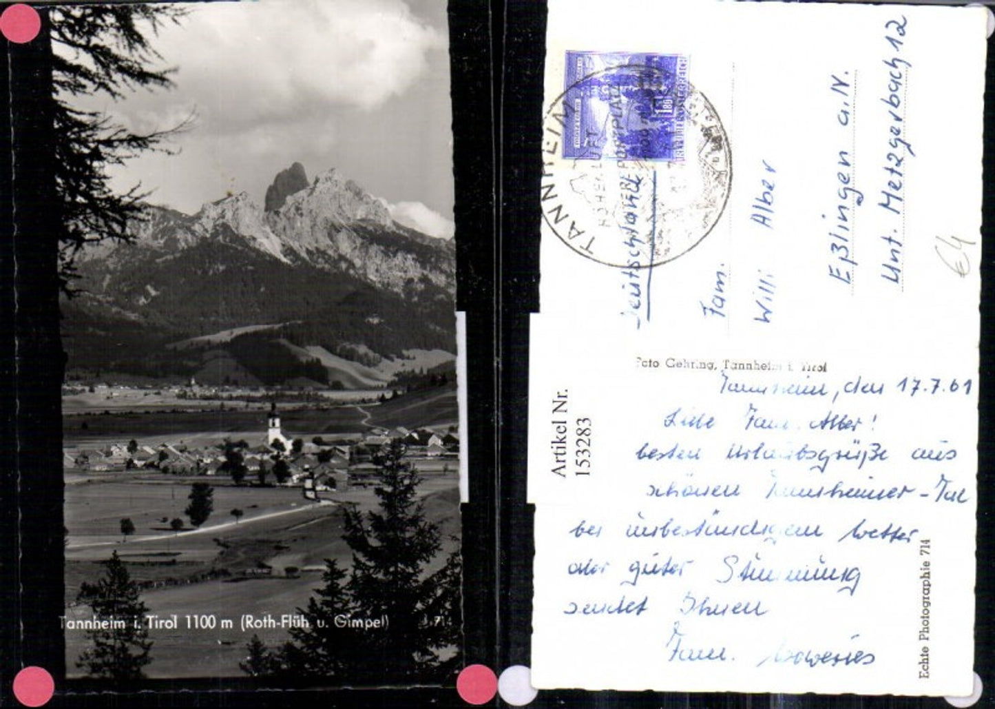 Alte Ansichtskarte – Old Postcard