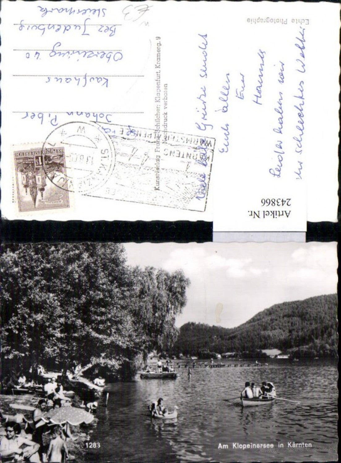 243866,Am Klopeinersee b. St. Kanzian Strandleben Partie pub Franz Schilcher 1283
