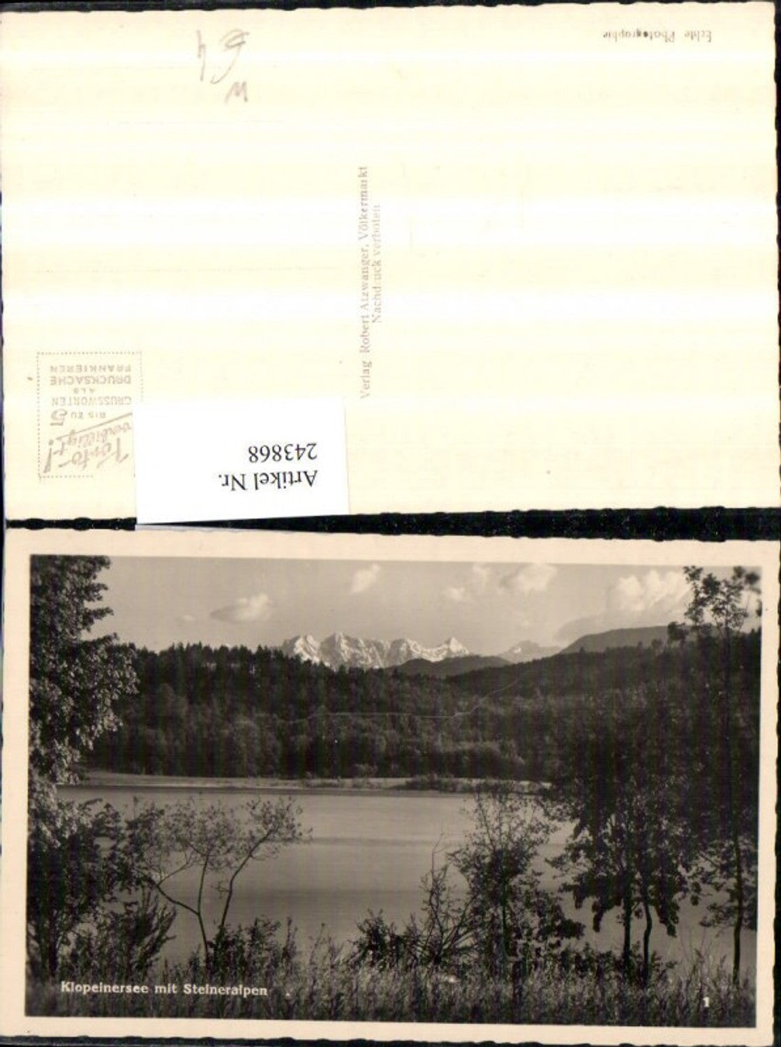 243868,Klopeinersee b. Völkermarkt m. Steineralpen