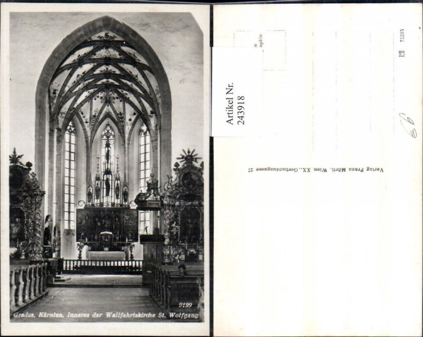 243918,Grades Innenansicht d. Wallfahrtskirche Kirche St. Wolfgang