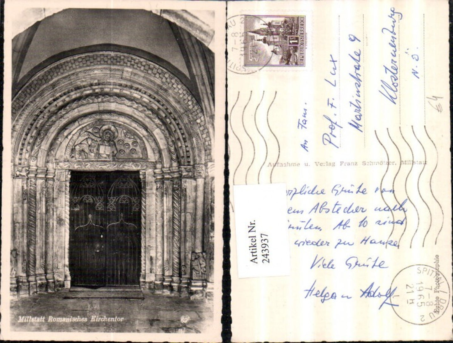 243937,Millstatt Romanisches Kirchentor Portal