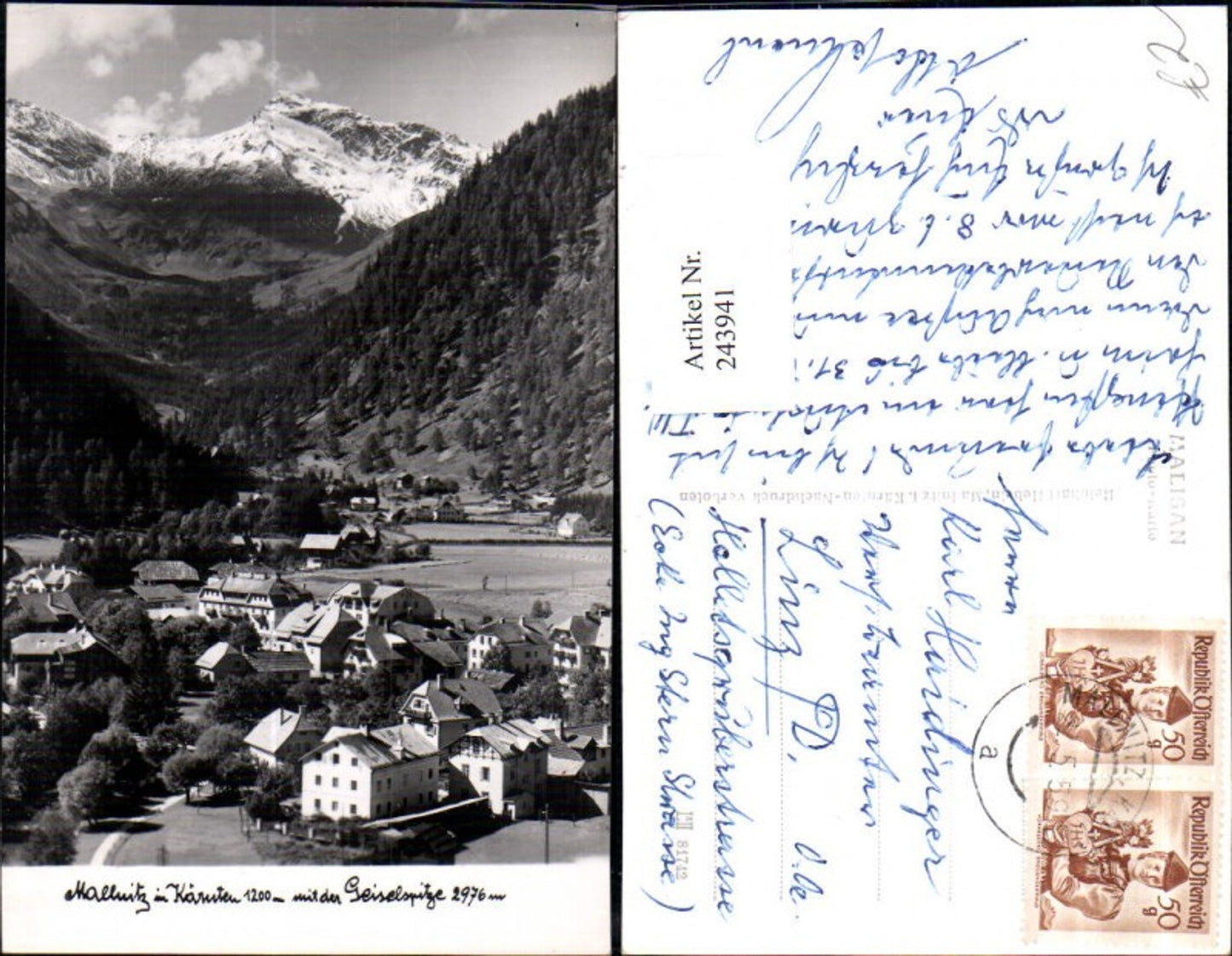 243941,Mallnitz in Kärnten Teilansicht m. d. Geiselspitze