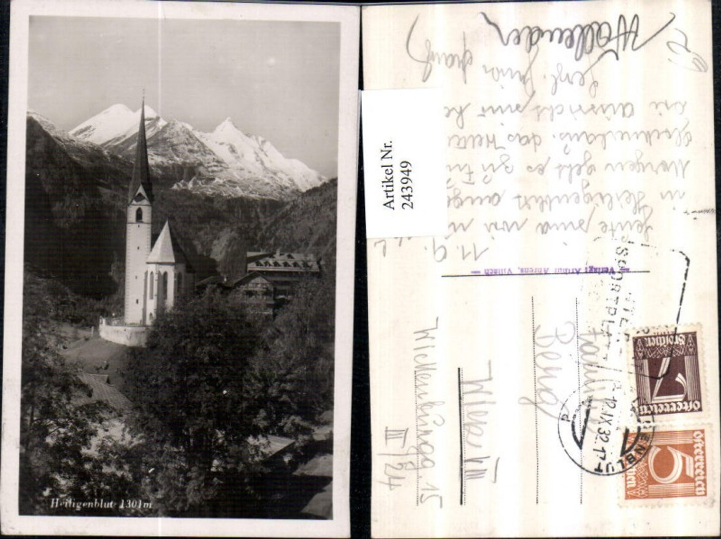 243949,Heiligenblut Kirche m. Großglockner