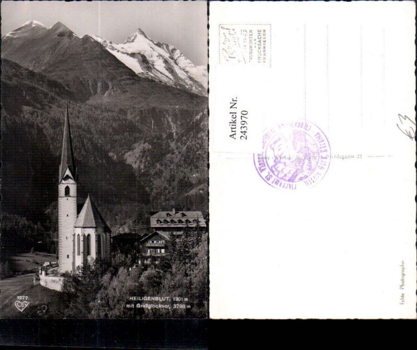 243970,Heiligenblut Kirche m. Großglockner pub Cosy 1277