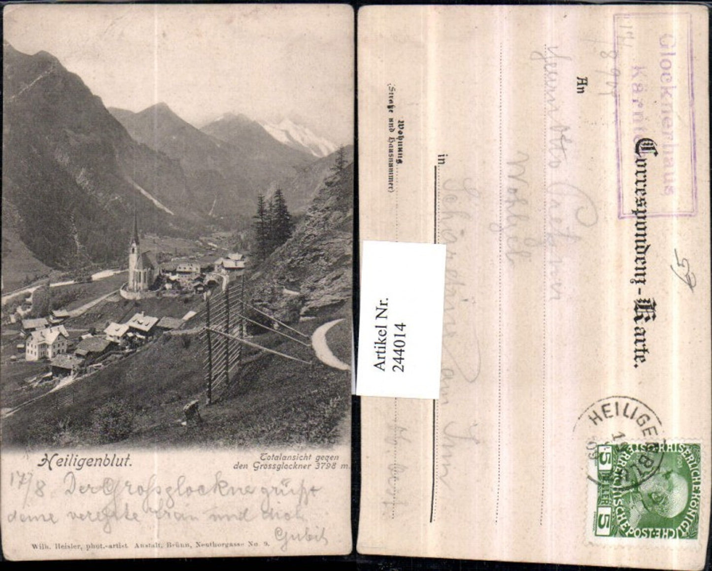 244014,Heiligenblut Totale m. d. Großglockner