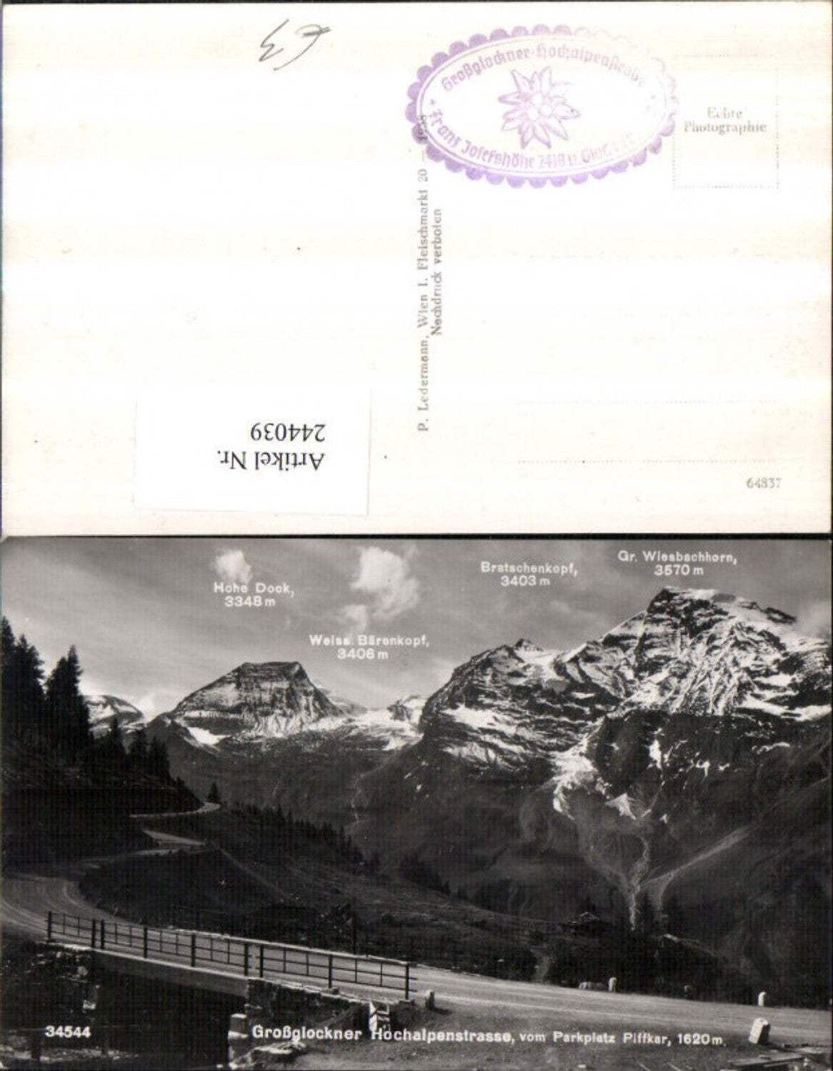 244039,Großglockner Hochalpenstraße v. Parkplatz Piffkar