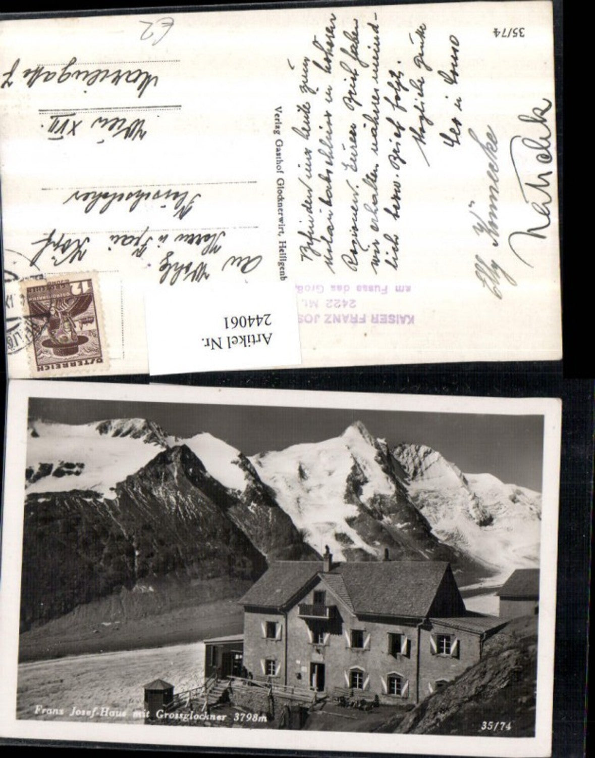 244061,Franz Josef-Haus m. Großglockner Bergkulisse b. Heiligenblut