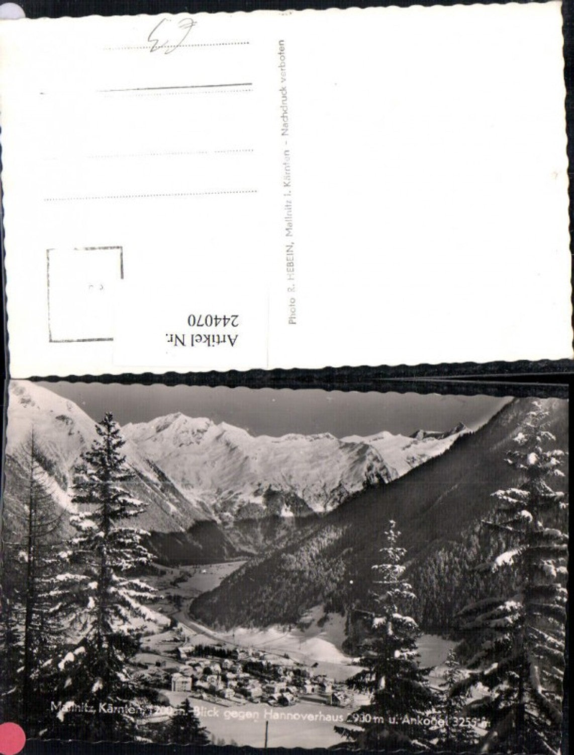 244070,Mallnitz Totale Blick geg. Hannoverhaus u. Ankogel Winterbild