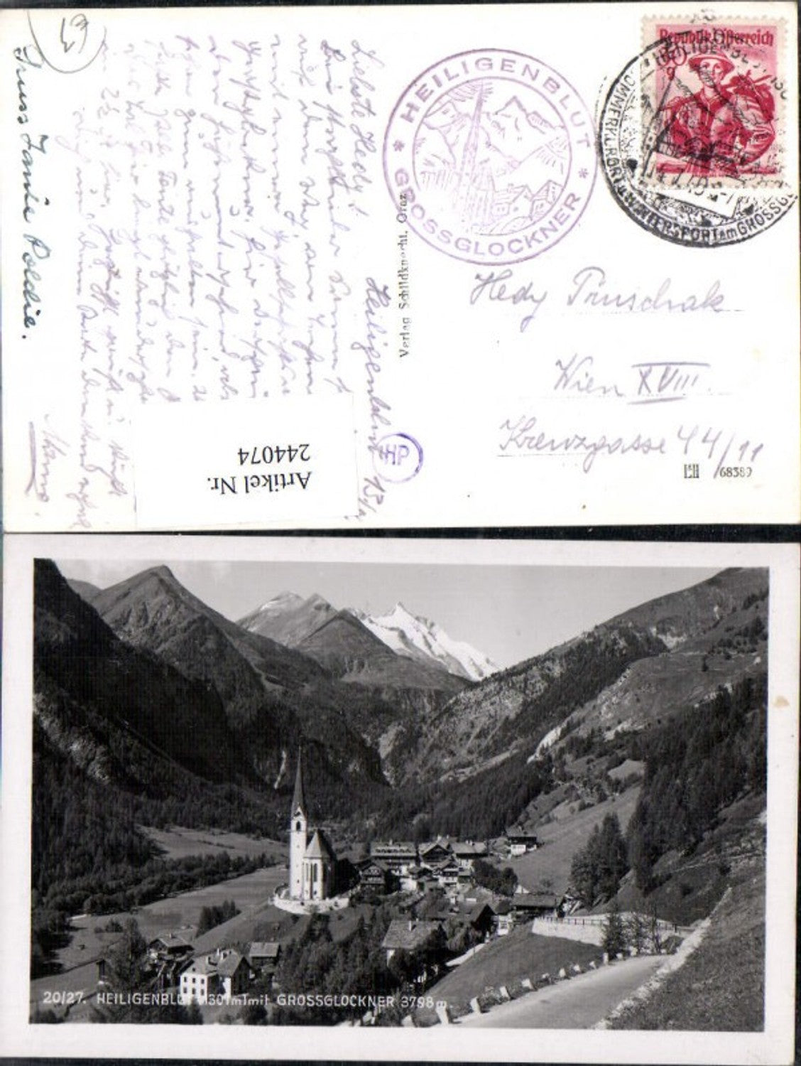 244074,Heiligenblut Totale m. Großglockner