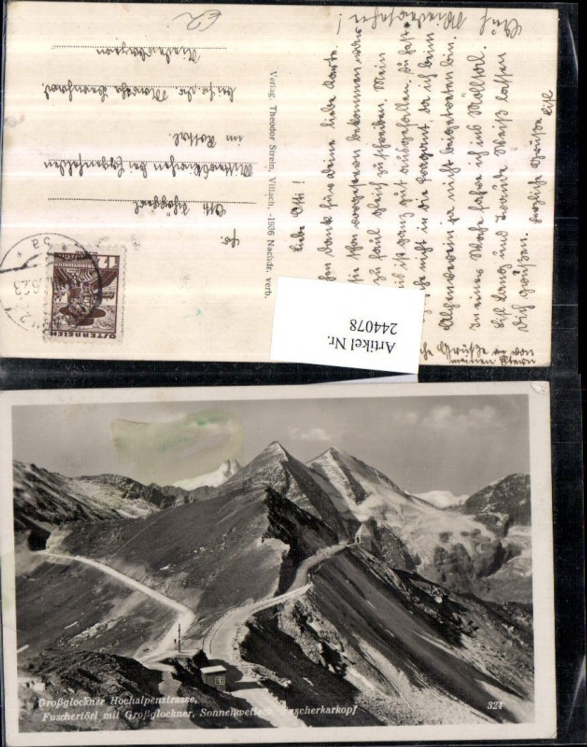 244078, Grossglockner High Alpine Road Fuschertörl with Grossglockner Sonnenwelleck and Fuscherkarkopf