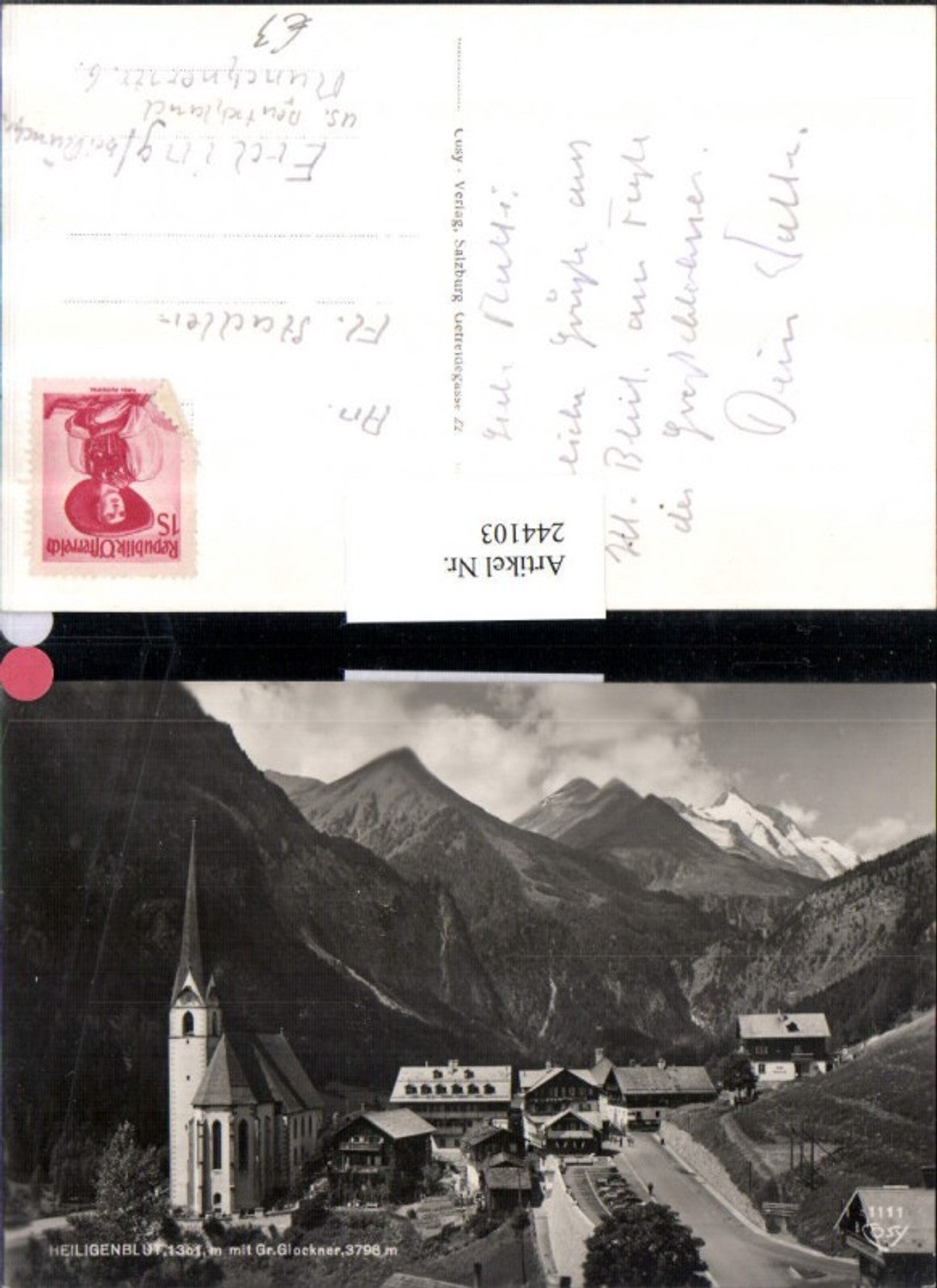 244103,Heiligenblut Totale m. Großglockner pub Cosy 1111
