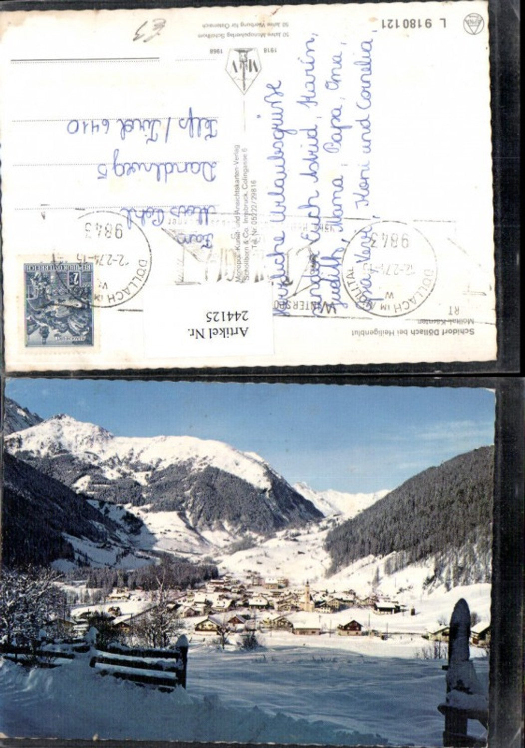244125,Döllach b. Heiligenblut im Mölltal Totale Winterbild