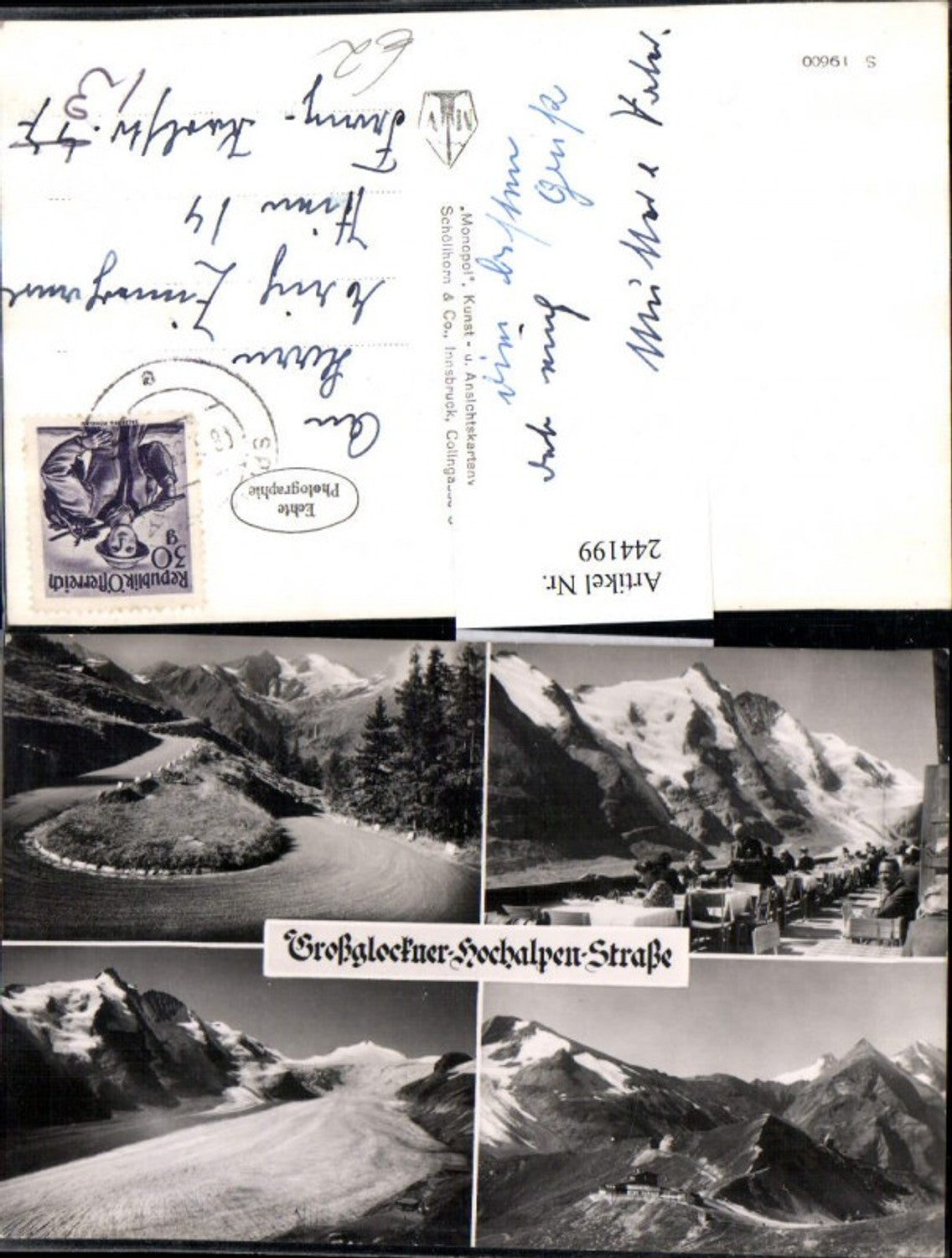 244199,Großglockner Hochalpenstraße Bergkulissen Pasterze Mehrbildkarte b. Heiligenblut