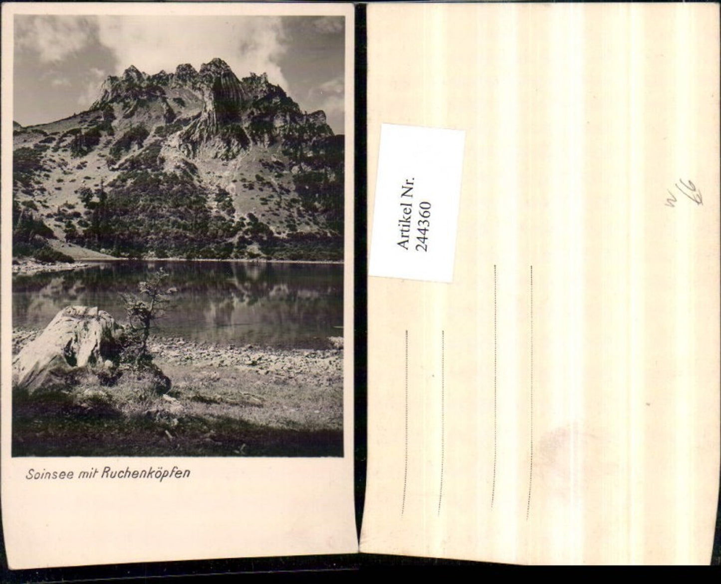 244360,Soinsee See m. Ruchenkopfhütte b. Bayrischzell