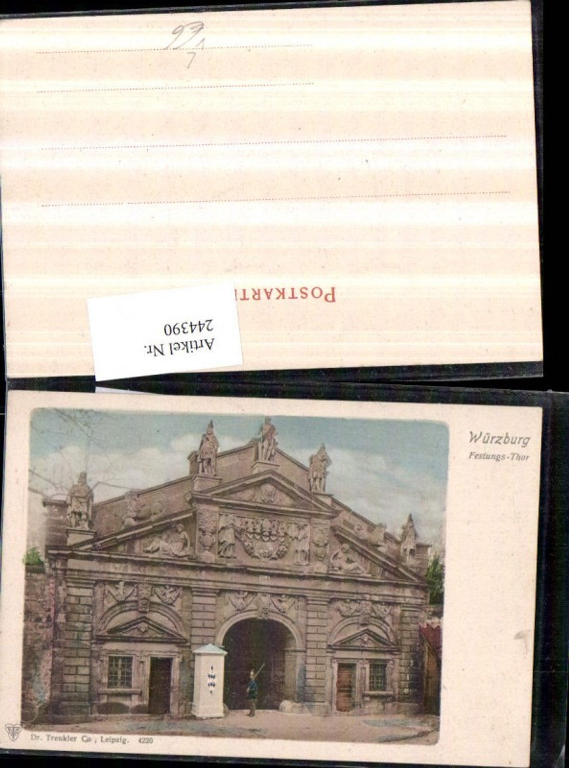 244390,Litho AK Würzburg Festungs-Tor pub Trenkler u. Co 4220