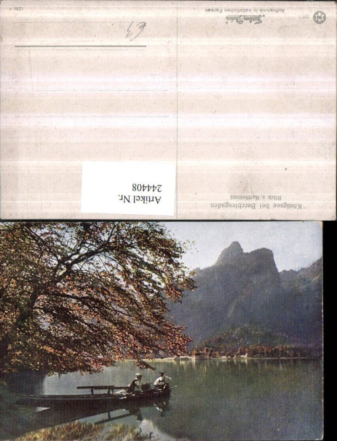 244408,Königssee b. Berchtesgaden Blick auf Bartholomä