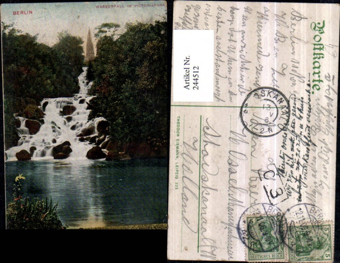 244512,Berlin Wasserfall im Victoria-Park