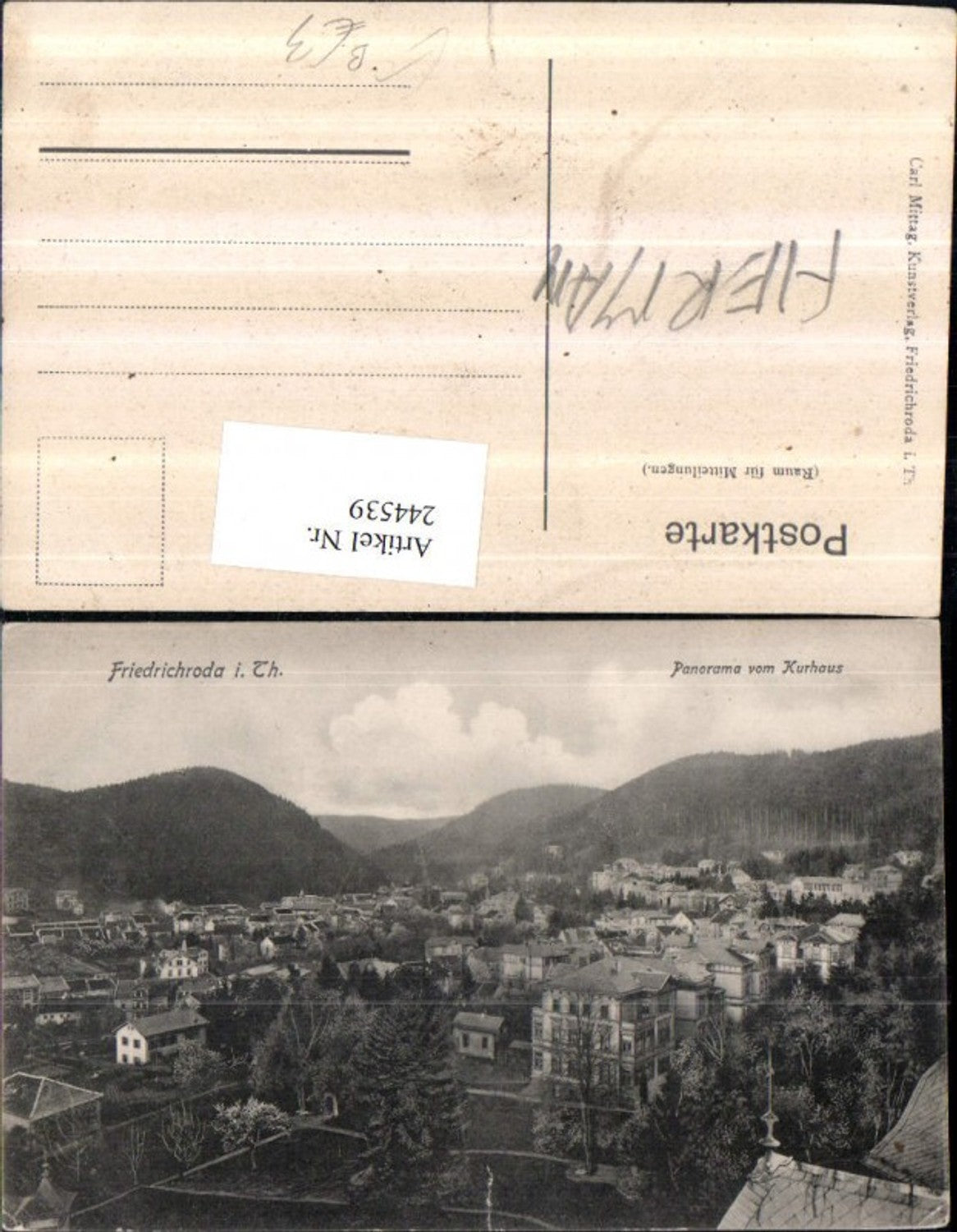 244539, Friedrichroda in Thuringia, total panorama from the spa building