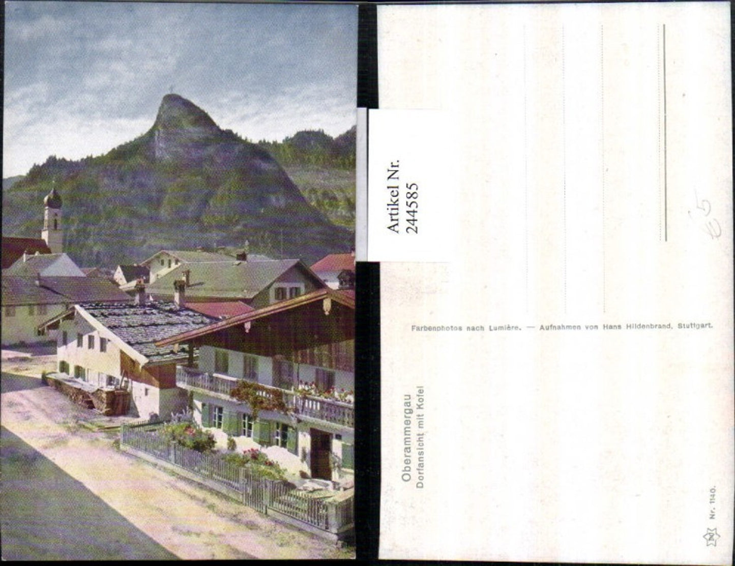 244585,Oberammergau Dorfansicht m. Kofel pub Novolito 1140