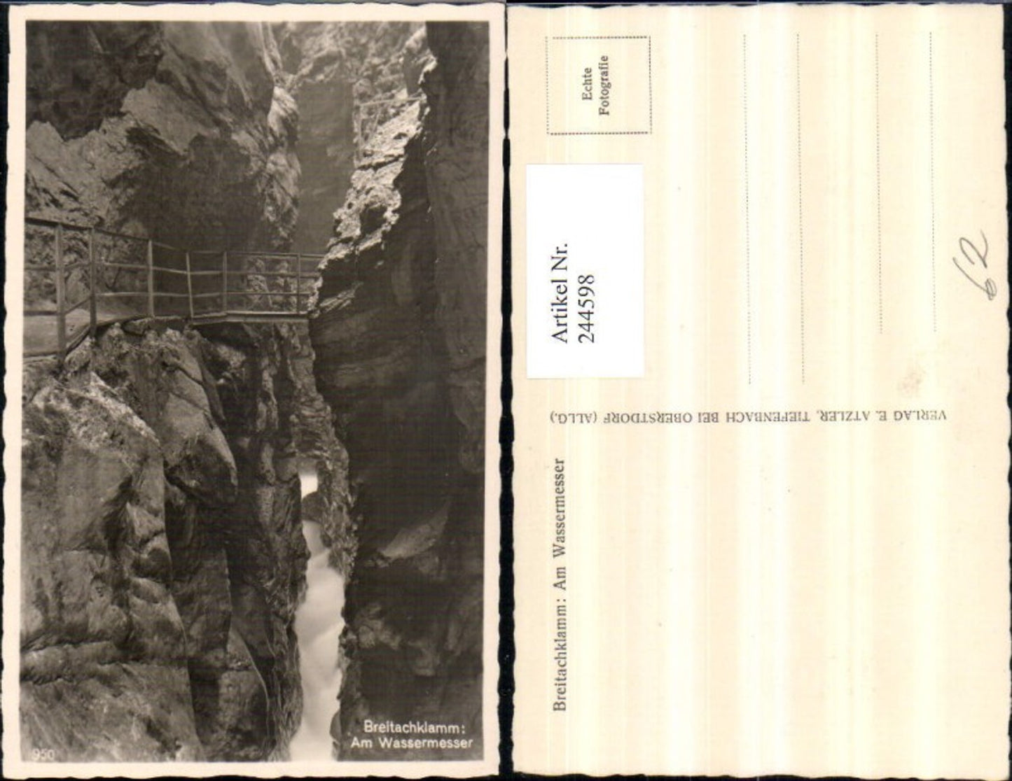 244598, Breitachklamm At the water gauge, part near Oberstdorf