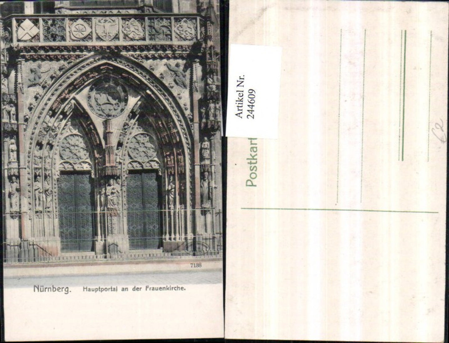 244609,Nürnberg Hauptportal an d. Frauenkirche