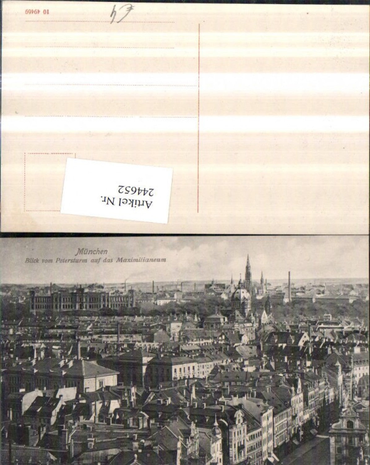 244652,München Totale Blick v. Petersturm auf d. Maximilianeum