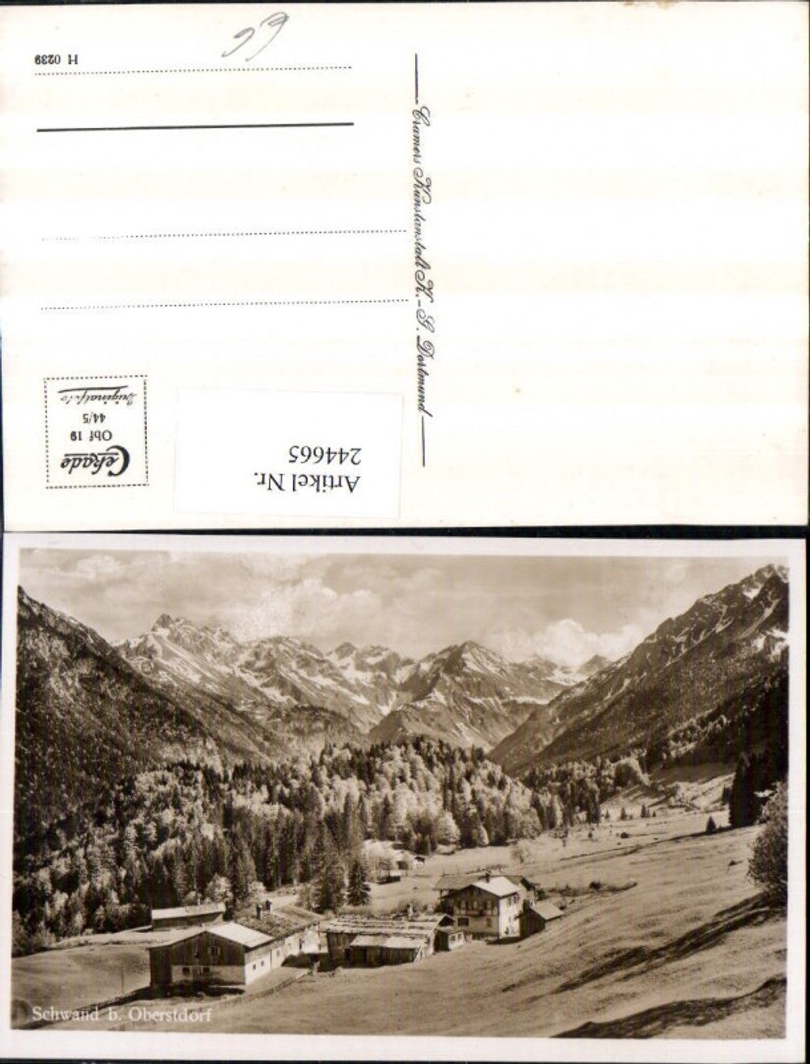 244665,Schwand b. Oberstdorf Bergkulisse