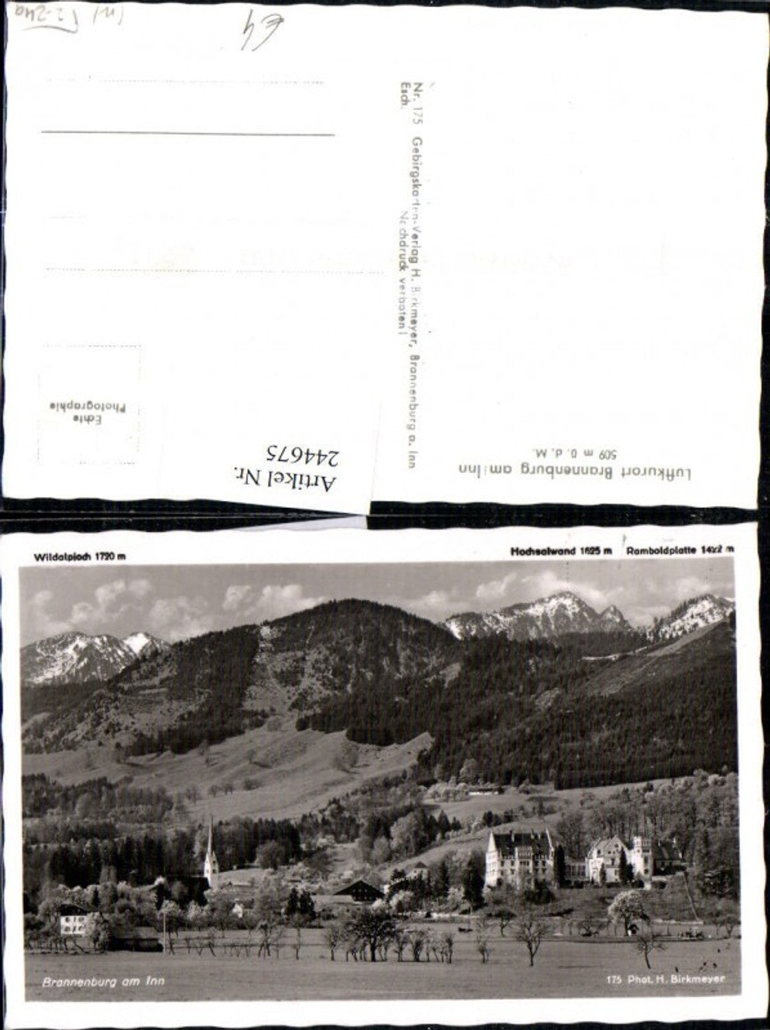 244675,Brannenburg am Inn Teilansicht m. Wildalpjoch Hochsalwand u. Ramboldplatte