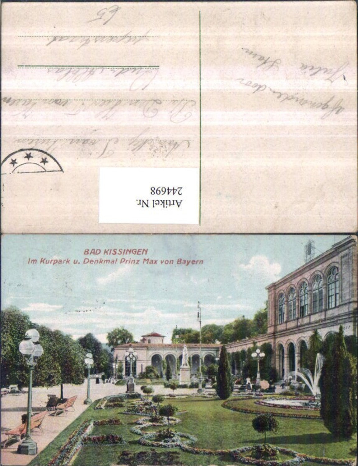 244698,Bad Kissingen Im Kurpark u. Denkmal Prinz Max von Bayern