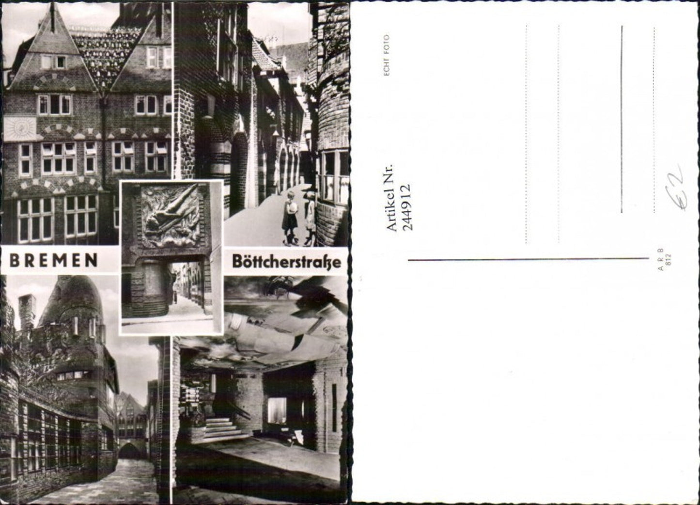 244912,Bremen Böttcherstraße Gasse Häuseransicht Mehrbildkarte