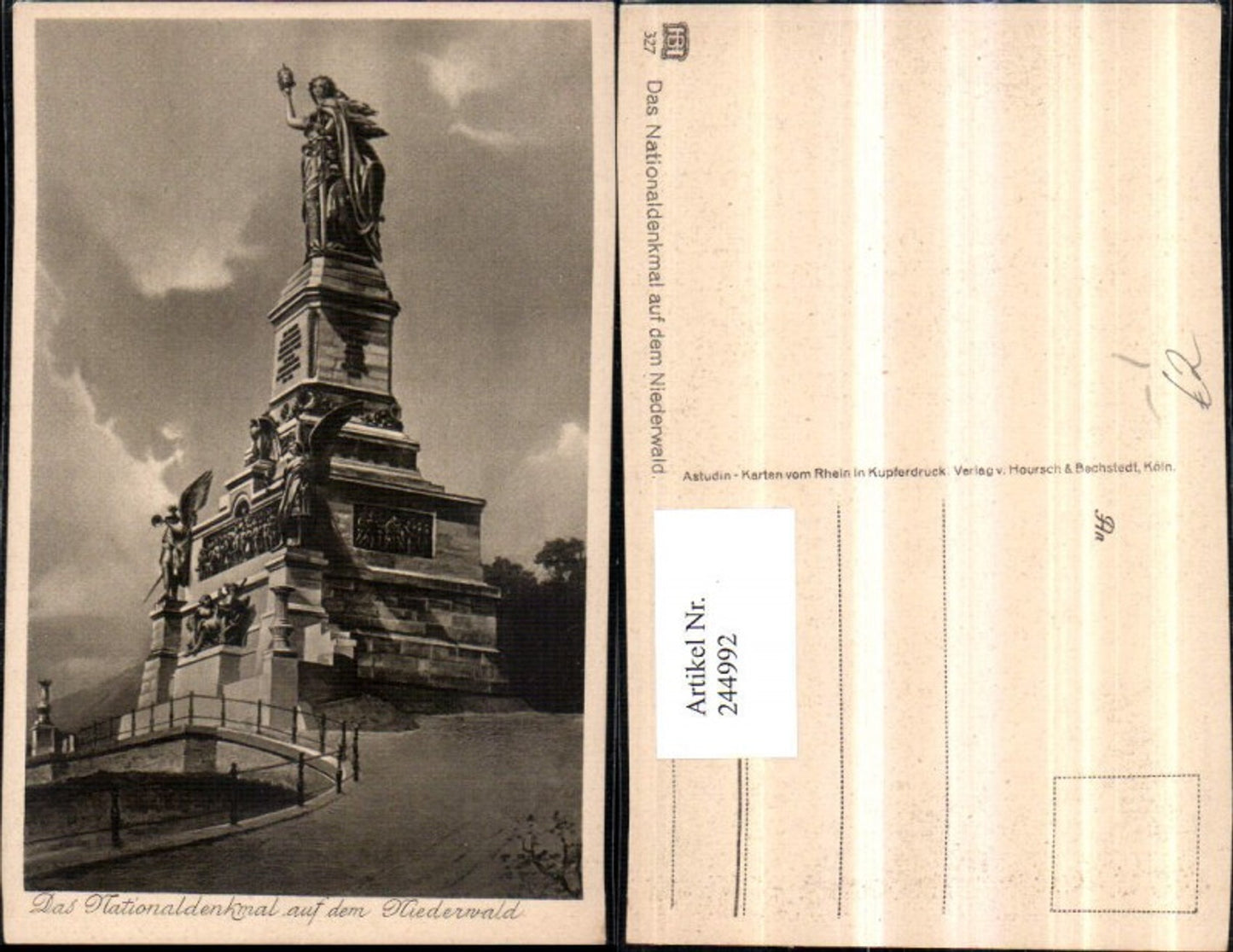 244992,Das Nationaldenkmal auf dem Niederwald b. Rüdesheim